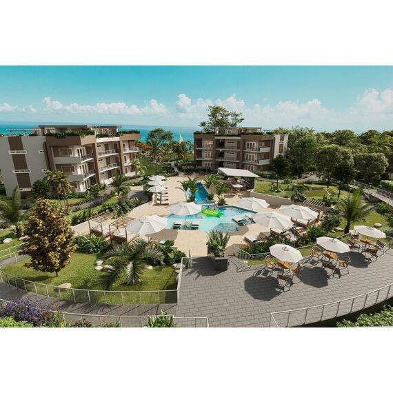 Apartment 3-room 2+1 by the sea in Samana Dominican Republic area 80m² 2 floor