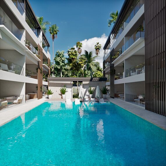 Apartment 2-room 1+1 by the sea in Samana Dominican Republic area 61.7m² 2 floor
