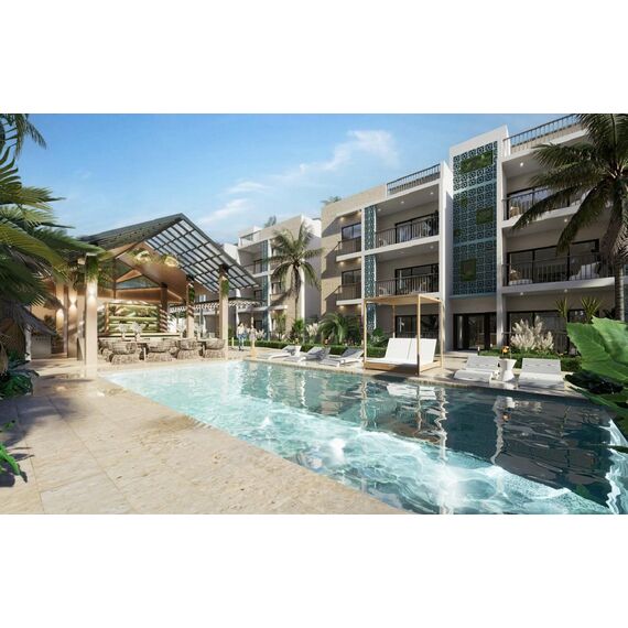 Apartment 2-room 1+1 in Las Terrenas (Las Terrenas) Dominican Republic area 56m² 1 floor