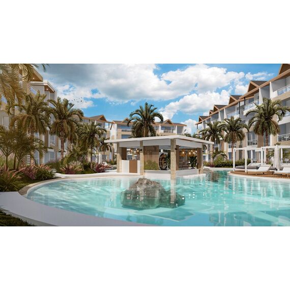 Apartment 2-room 1+1 in Bayahibe (Bayahibe) Dominican Republic area 56m² 