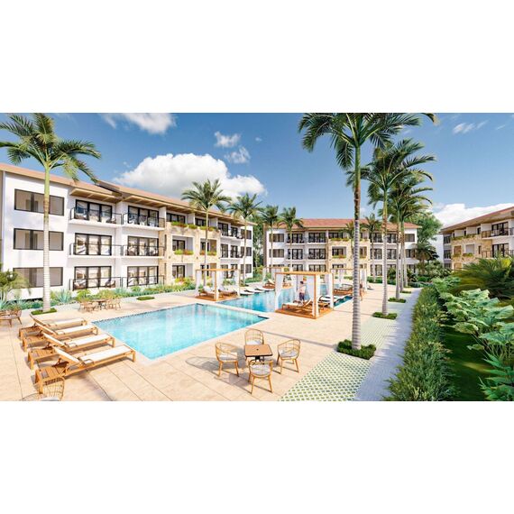 Apartment 1-room 1+0 studio in Samana (Samana) Dominican Republic area 45m² 3 floor