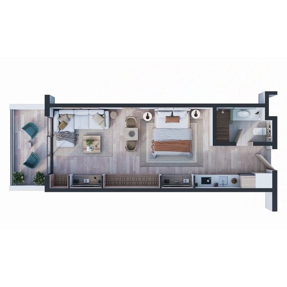 Apartment 1-room 1+0 studio in Punta Cana Dominican Republic area 50m² 2 floor, 10 image