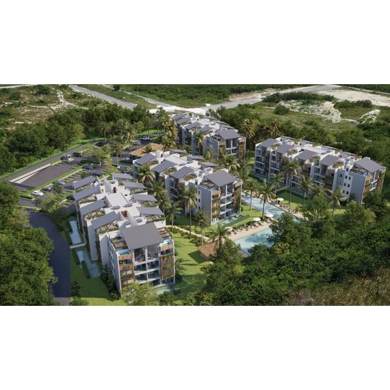 Apartment 3-room 2+1 by the sea in Punta Cana (Bavaro) Dominican Republic area 76m² 2 floor in RC RS, 4 image