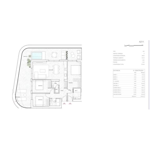 Apartment 3-room 2+1 in Punta Cana (Punta Cana) Dominican Republic area 91.95m² 2 floor, 13 image