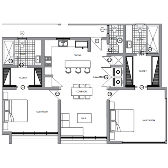 Apartment 3-room 2+1 in Sosua (Sosua) Dominican Republic area 140m² 4 floor, 9 image