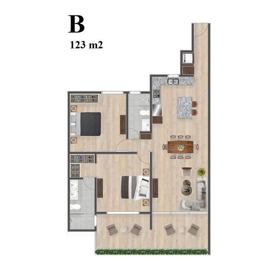 Apartment 2-room 1+1 in Cabarete (Cabarete) Dominican Republic area 78m² , 14 image