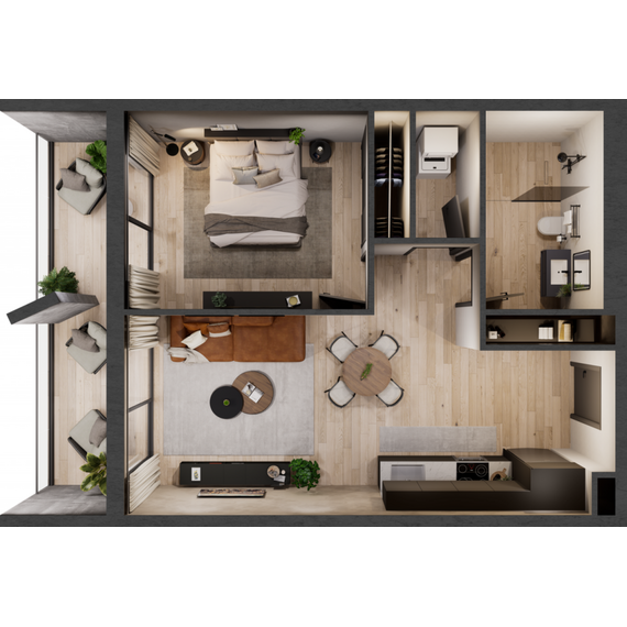 Apartment 2-room 1+1 in Santo Domingo Norte (Santo Domingo Norte) Dominican Republic area 50m² , 13 image