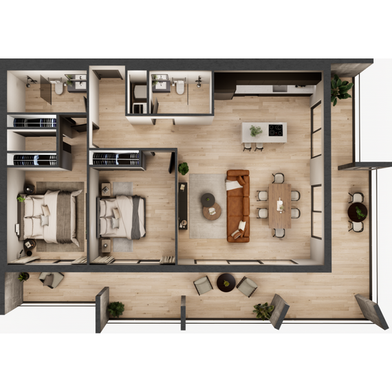 Apartment 2-room 1+1 in Santo Domingo Norte (Santo Domingo Norte) Dominican Republic area 50m² , 14 image