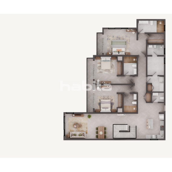Apartment 4-room 3+1 in Punta Cana (Punta Cana) Dominican Republic area 231.8m² 3 floor, 10 image