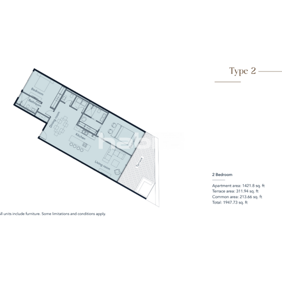 Apartment 2-room 1+1 in Punta Cana (Cap Cana) Dominican Republic area 155.45m² 1 floor, 3 image